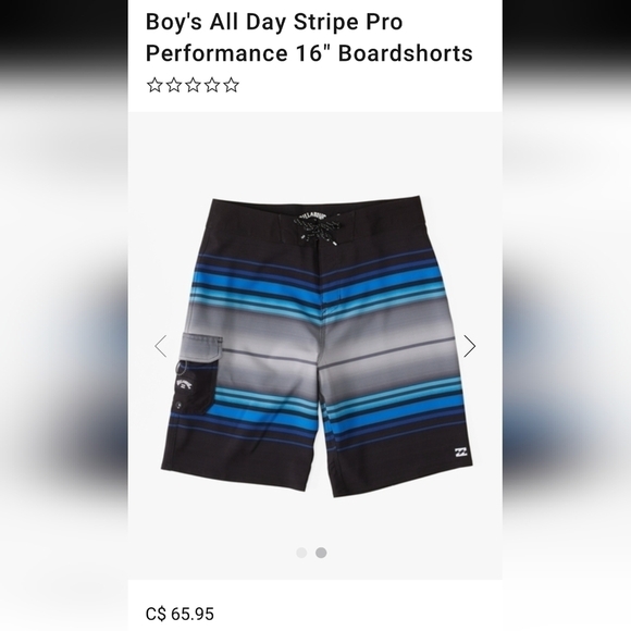 Billabong board shorts, Striped Pro board short, youth sz 26 - Picture 8 of 10